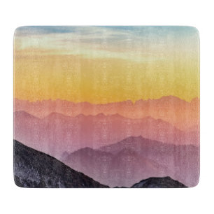 Planche À Découper Mountain Sunrise Pacifique coloré Inspirationnel