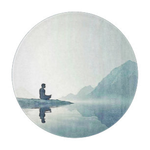 Planche À Découper Mountain Zen Conception pacifique de méditation