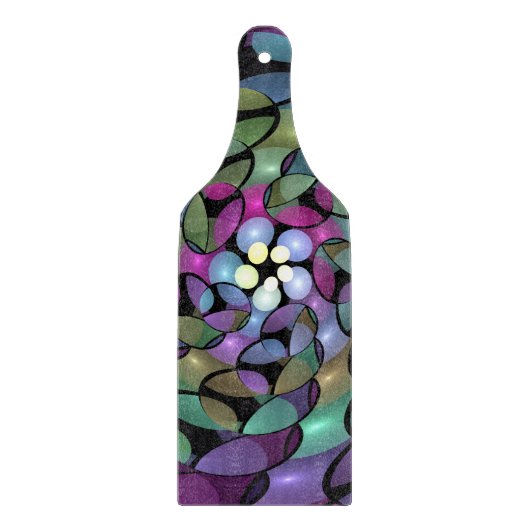 Planche À Découper Mouvements colorés Abstrait Trippy Fractal Art (Devant)