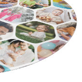 Planche À Découper Multi Photo Collage Simple Moderne Hexagon Motif (Coin)