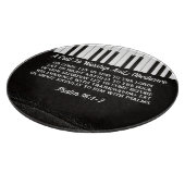 Planche À Découper Music Piano Keys Black & White Bible Verse (Coin)