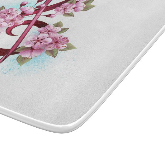 Planche À Découper Musical treble clef notes with sakura flowers (Coin)