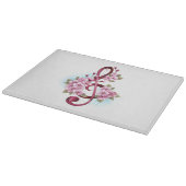 Planche À Découper Musical treble clef notes with sakura flowers (Coin)