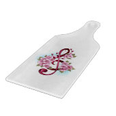 Planche À Découper Musical treble clef notes with sakura flowers (Coin)