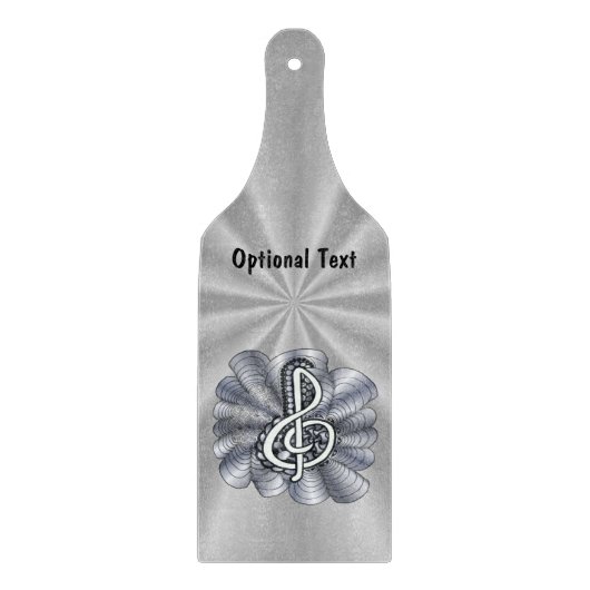 Planche À Découper Musique Clef Argent (Devant)