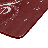 Planche À Découper Musique de clé de sol climaxique rouge (Coin)