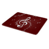 Planche À Découper Musique de clé de sol climaxique rouge (Coin)