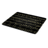 Planche À Découper Musique dorée sur fond noir (Coin)