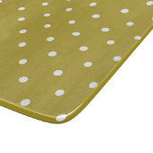 Planche À Découper  Mustard yellow white polka dots pattern  (Coin)