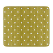 Planche À Découper  Mustard yellow white polka dots pattern  (Devant)