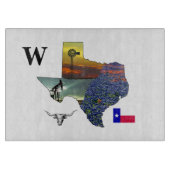 Planche À Découper My Texas - map outline-steer-derrick-windmill (Devant)