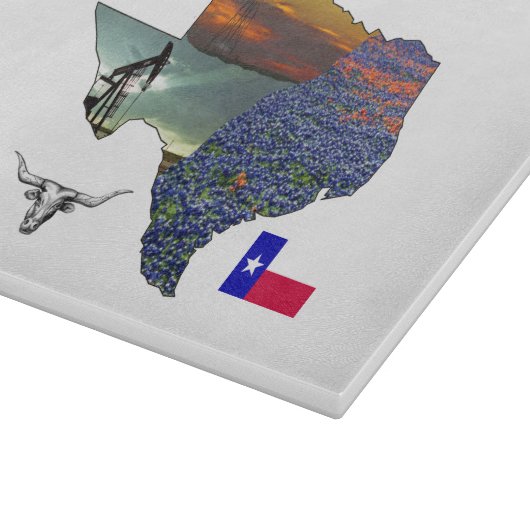 Planche À Découper My Texas - map outline-steer-derrick-windmill (Coin)