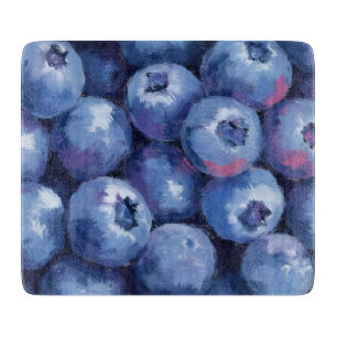 Planche À Découper Myrtilles   Aquarelle de fruits peints