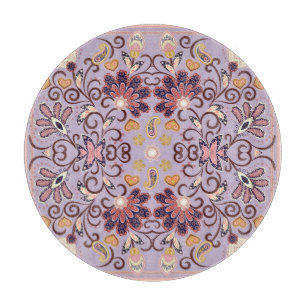 Planche À Découper Nappe à fleurs indiennes : belle motif pastel