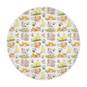 Planche À Découper Nappe de table avec des animaux de ferme mignons d