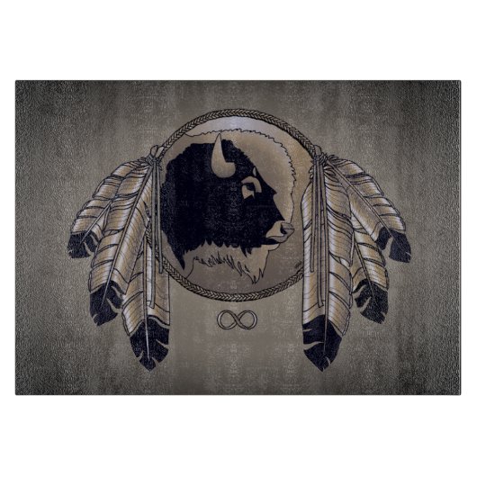 Planche À Découper Native Art Cutting Board Metis Wildlife Gifts (Devant)