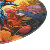Planche À Découper Nature lunaire Oiseau bleu No 2 (Coin)