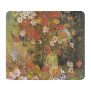 Planche À Découper Nature morte florale de Van Gogh Red Poppies & Ros