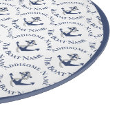 Planche À Découper Nautical Family Boat Name Marine Ancre (Coin)