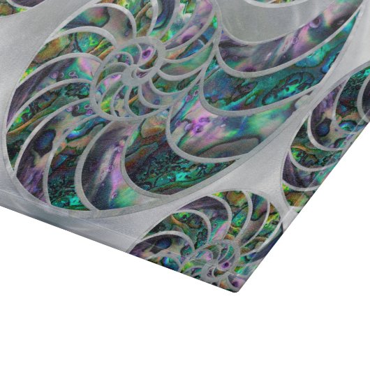 Planche À Découper Nautilus Shell Abalone et Pearl (Coin)