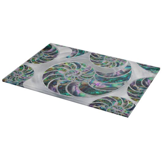 Planche À Découper Nautilus Shell Abalone et Pearl (Coin)