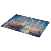 Planche À Découper Navire à quai Noël/hiver (Coin)