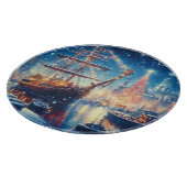 Planche À Découper Navire à quai Noël/hiver (Coin)