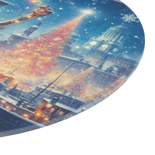 Planche À Découper Navire à quai Noël/hiver (Coin)