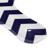 Planche À Découper Navy Blue Wht Chevron Hot Pink Nom Monogramme (Coin)