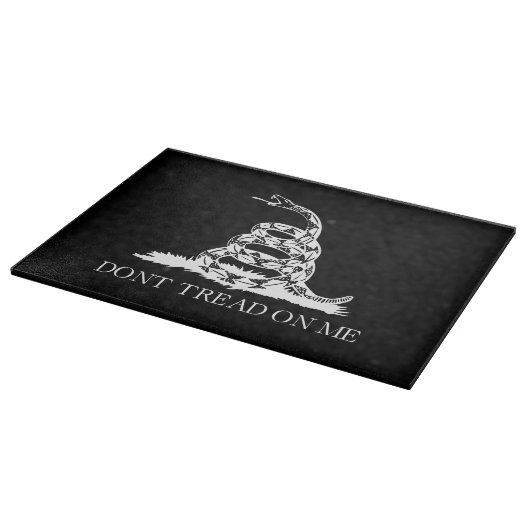 Planche À Découper Ne me marche pas dessus Drapeau Gadsden Noir Jaune (Coin)