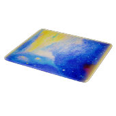Planche À Découper Nebula Stars Bleu, Jaune et Lait Blanc. Commandez  (Coin)