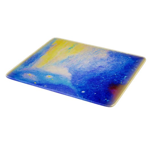 Planche À Découper Nebula Stars Bleu, Jaune et Lait Blanc. Commandez  (Coin)