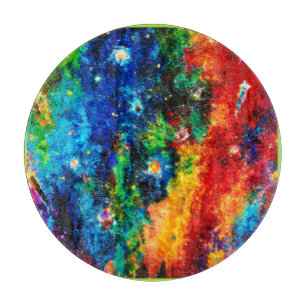 Planche À Découper Nébuleuse colorée et art des étoiles