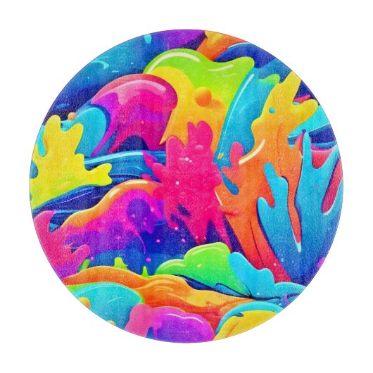Planche À Découper Nébuleuse de Couleurs (Devant)