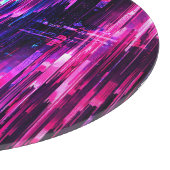 Planche À Découper Neon Glitch Data Stream Abstract (Coin)