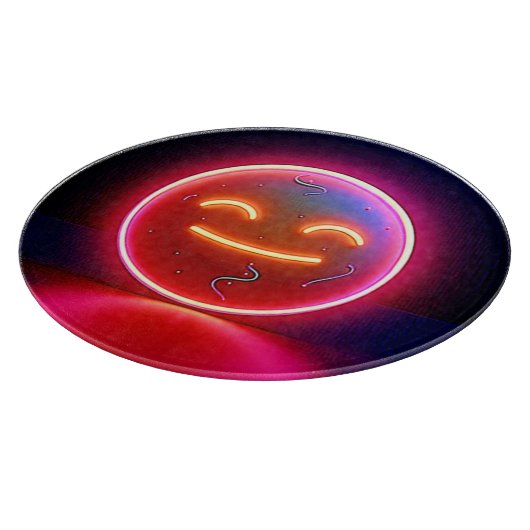 Planche À Découper Neon Glow Happy Face Art (Coin)