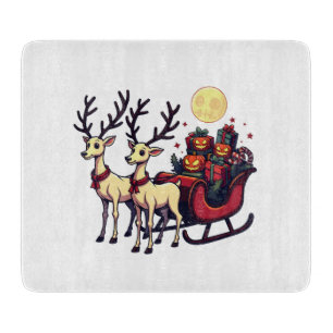 Planche À Découper Noël à Halloween Reindeer Citrouille présente