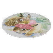 Planche À Découper Noël | Aquarelle - Bunnies de forêt d'hiver (Coin)