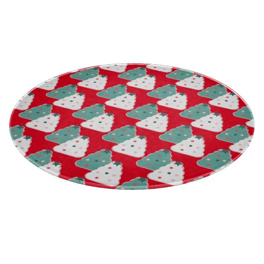 Planche À Découper Noël Arbre Cookie Dough Mix Maison Rouge (Coin)