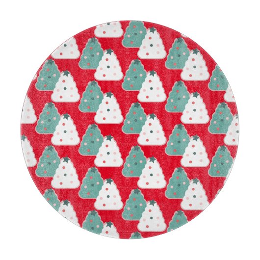 Planche À Découper Noël Arbre Cookie Dough Mix Maison Rouge (Devant)