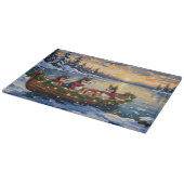 Planche À Découper Noël Bateau Basenji Fêtes (Coin)