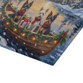 Planche À Découper Noël Bateau Biewer Terrier Vacances (Coin)