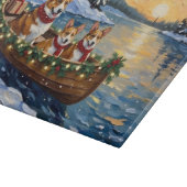 Planche À Découper Noël Bateau de Corgi Fêtes (Coin)
