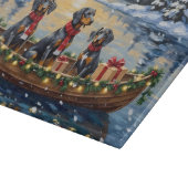 Planche À Découper Noël Bateau de vacances Bluetick Coonhound (Coin)
