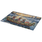 Planche À Découper Noël Bateau de vacances Bluetick Coonhound (Coin)