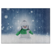 Planche À Découper Noël bonhomme de neige SlipperyJoe foulard vert m (Devant)