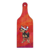 Planche À Découper Noël Chihuahua en rouge (Devant)