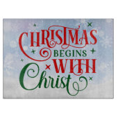 Planche À Découper Noël commence avec le Christ Cutting Board (Devant)