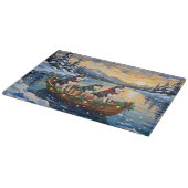 Planche À Découper Noël de bateau de Husky sibérien (Coin)
