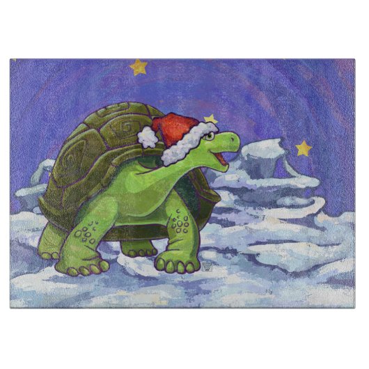 Planche À Découper Noël de la tortue nocturne étoilée (Devant)